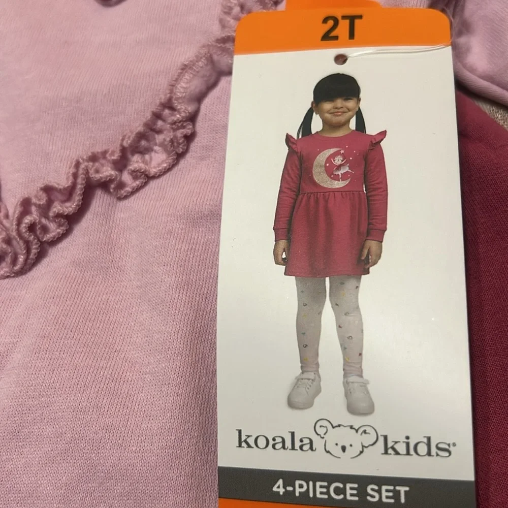 Koala Kids Girls 4 pieces dress, tunic, leggings size 2T, NWT
